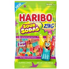 Haribo Zing Sour Sodas 7oz Bag