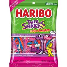 Haribo Valentine Twin Snakes Soulmates 4oz Bag