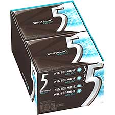 5 Gum Wintermint Ascent Sugar Free Chewing Gum, 15 Sticks, 10 Pack