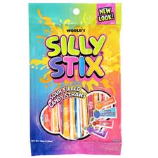 Silly Stix Sour Powder Filled Candy Straws 2.75oz Bag