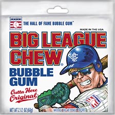 Big League Chew Outta Here Original Bubble Gum, 2.12 oz, 12 Pack Box