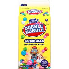 Dubble Bubble Assorted Gumballs Refill 12oz Carton