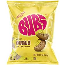 Bubs Sweet Oval Banana Toffee 5.5oz Bag