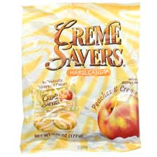 Creme Savers Hard Candy Peaches and Creme 6.25oz Bag