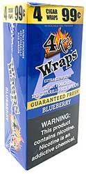 4 Kings Wraps Blueberry 120ct Box