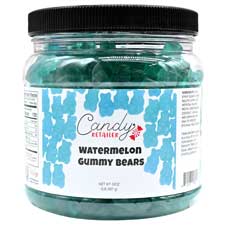 Candy Retailer Gummy Bears Watermelon 32oz Jar