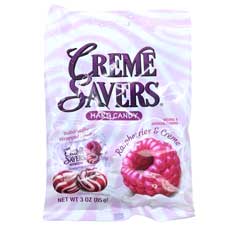 Creme Savers Hard Candy Raspberries and Creme 3oz Bag