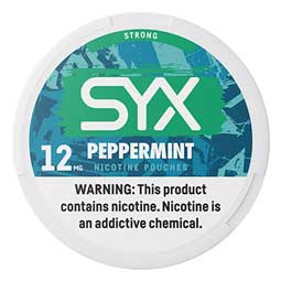 SYX Nicotine Pouches Peppermint 12mg 5ct