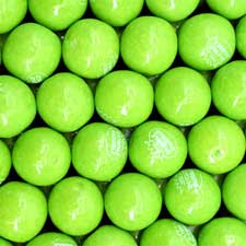 Dubble Bubble 3/4 Inch Gumballs Green Apple 1 lb