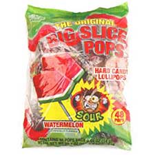 Alberts Big Slice Sour Watermelon Pops 48ct Bag