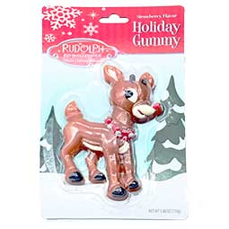 Boston America Rudolph Holiday Gummy Strawberry Flavor 3.88oz