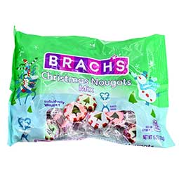 Brachs Peppermint Christmas Nouget Mix 10oz Bag