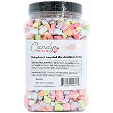 Candy Retailer Dehydrated Assorted Marshmallows 8oz Jar