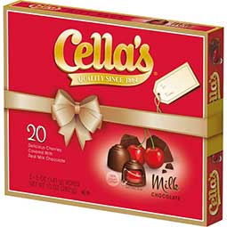 Cellas Milk Chocolate Foil Wrapped Cherries 10oz Gift Box