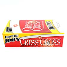 Criss Cross Cigarette Tubes Red 100s 200ct