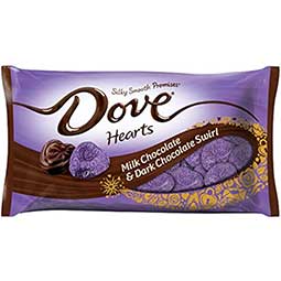 Dove Promises Valentines Day Hearts Milk and Dark Chocolate Swirl 7.94oz Bag