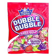 Dubble Bubble 4 Flavor Twist Bubble Gum 6.35oz Bag