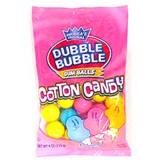 Dubble Bubble Cotton Candy Bubble Gum 4oz Bag