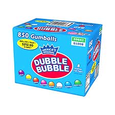 Dubble Bubble Assorted Gumballs 850ct Box