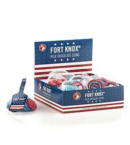 Fort Knox Red White and Blue Coins 18ct Box