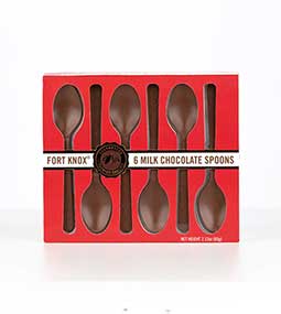 Fort Knox Milk Chocolate Spoons 6ct Box