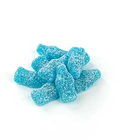 Gustafs Sour Blue Raspberry Soda Bottles 2.2lb Bag