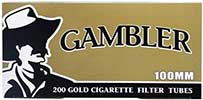 Gambler Cigarette Tubes Gold 100s 200ct Box