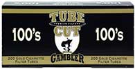 Gambler Tube Cut Cigarette Tubes Light 100s 200ct
