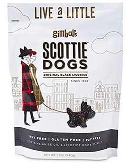 Gimbals Black Licorice Scottie Dogs 12 oz Bag