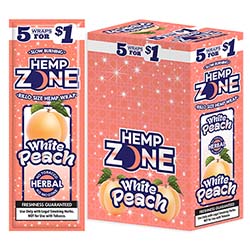 Hemp Zone Wraps White Peach 15 Pack