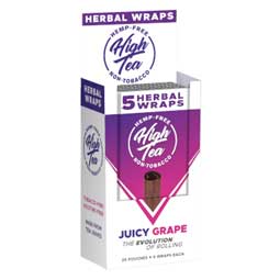 High Tea Juicy Grape Herbal Wraps 25 Packs of 5
