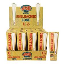 Job Virgin Unbleached Cones 1.25 32ct 6pk