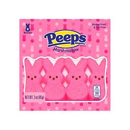 Just Born Easter Peeps Pink Marshmallow Bunnies 3oz Box