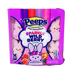 Just Born Easter Peeps Wildberry Marshmallow Bunnies 3oz Box