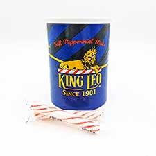 King Leo Soft Peppermint Sticks 15.5oz Canister