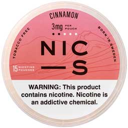 NIC S Nicotine Pouches Cinnamon 3mg 5ct