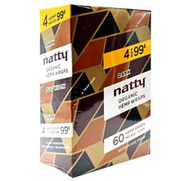 Natty Organic Hemp Wraps Dark 15 4pks