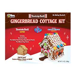 Bee Christmas Tootsie Roll Gingerbread Cottage Kit 14oz