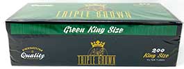 Triple Crown Cigarette Tubes Green King Size 200ct