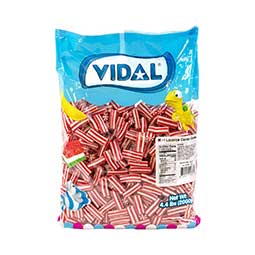 Vidal Christmas Mini Licorice Candy Canes Strawberry Flavor 4.4lb Bag