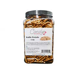 Candy Retailer Waffle Pretzels 1 Lb Jar