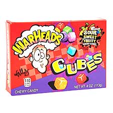 Warheads Sour Chewy Cubes 4oz Box
