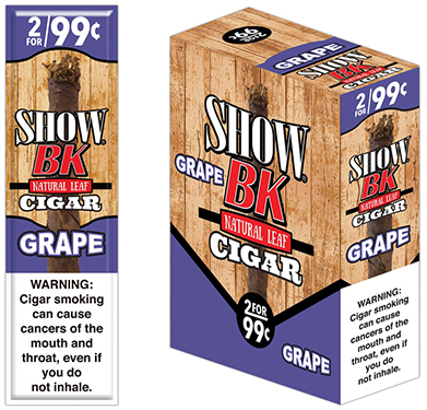 Show BK Grape Natural Leaf Cigars 15 2pks