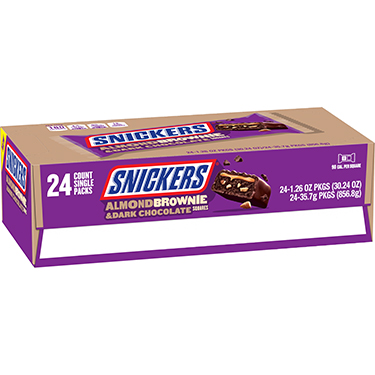Snickers Dark Chocolate Almond Brownie 24ct Box