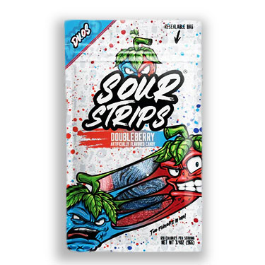 Sour Strips Doubleberry 3.4oz Bag