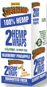 Super Hemp Wraps Blueberry Pineapple 25 2PKS