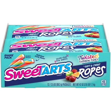 Sweetarts Ropes Twisted Rainbow King 12ct Box