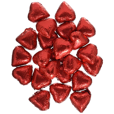 Sweetworks Valentine Foiled Wrapped Red Hearts 1Lb
