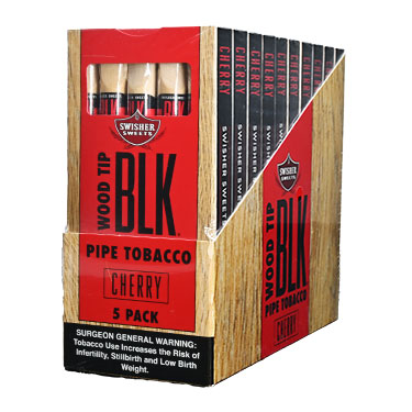 Swisher Sweets BLK Cherry Wood Tip 10ct 5 pk