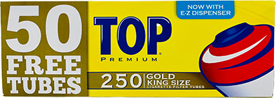Top Cigarette Tubes Gold King 250ct